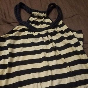 Blue/white striped tank top